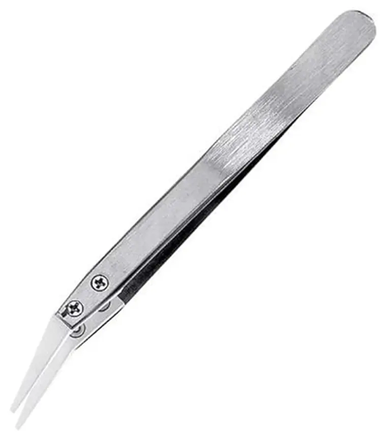 Pinza con punta de cerámica a 45°