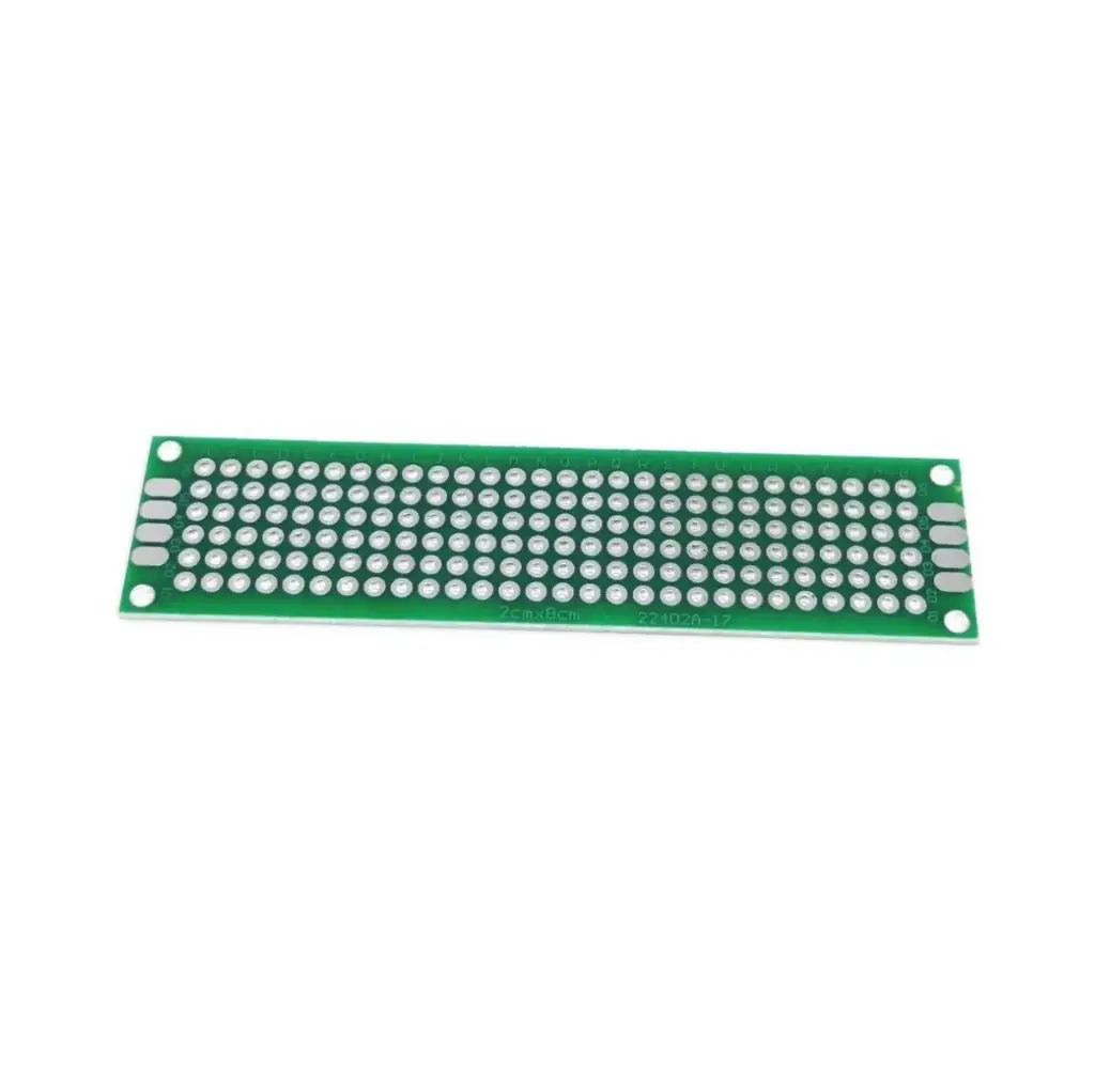 Placa fenólica 2×8 cm perforada [NC435] 