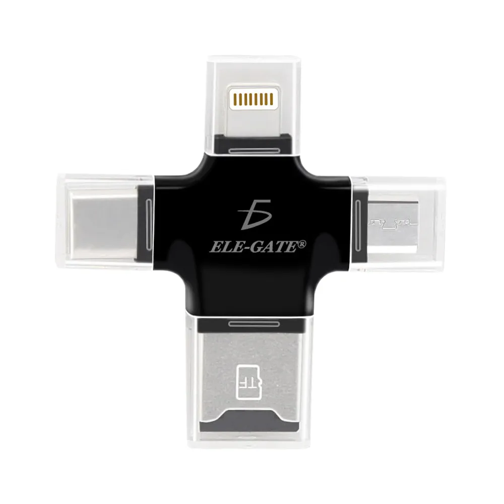 Adaptador Lighting OTG Tipo-C Micro USB 4 en 1 [LT.40]