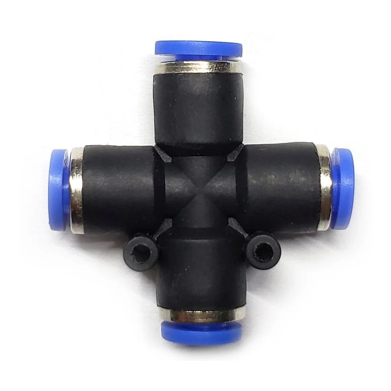 Conector rapido neumático de cruz  4mm