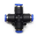 Conector rapido neumatico de cruz  4mm