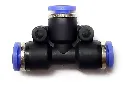 Conector rapido neumático en T 4mm