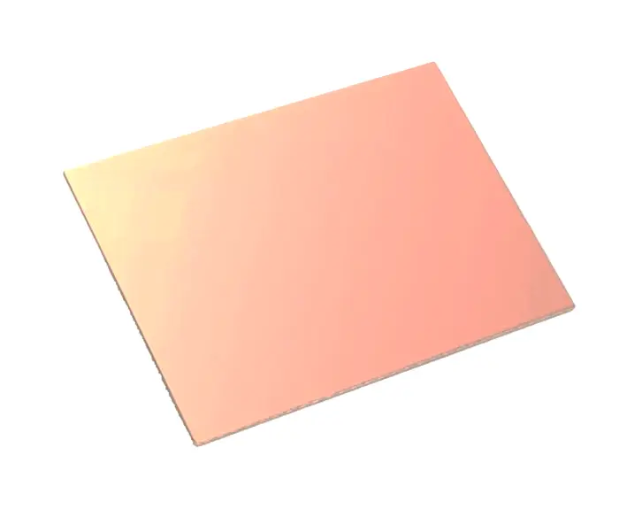 Placa fenólica 15x20 cm cobre monocapa