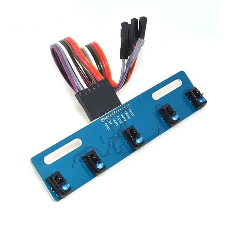 Módulo de seguimiento de línea, 3,3 V / 5 V (TCRT5000) HW-871 Infrarrojos de 5 canales [NB142]