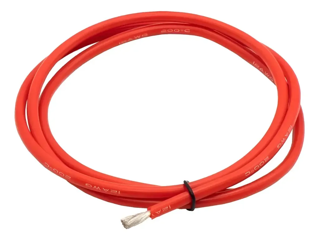 Cable de Silicona Flexible 12 AWG Rojo 1m