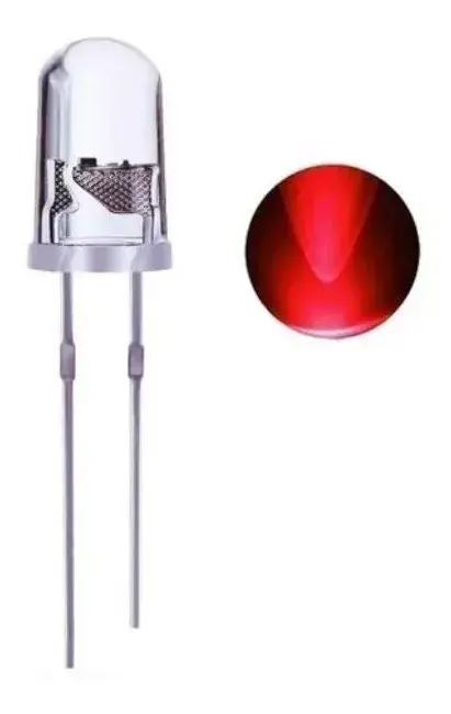 LED Transparente [AE177] 3mm Rojo