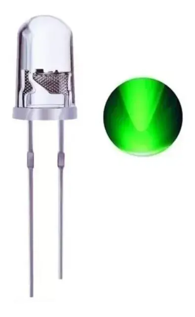 LED Transparente [AE177] 5mm Verde