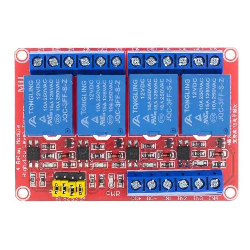 Módulo relevador de 4 canales 5V [BA055]