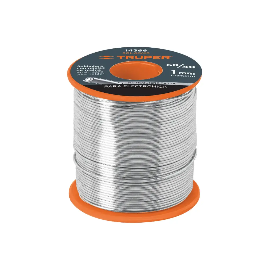 Soldadura 60/40 con núcleo de resina 1m [14366]