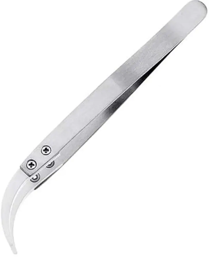Pinza con punta de cerámica curva