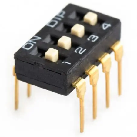 DIP Switch Black 4 Posiciones