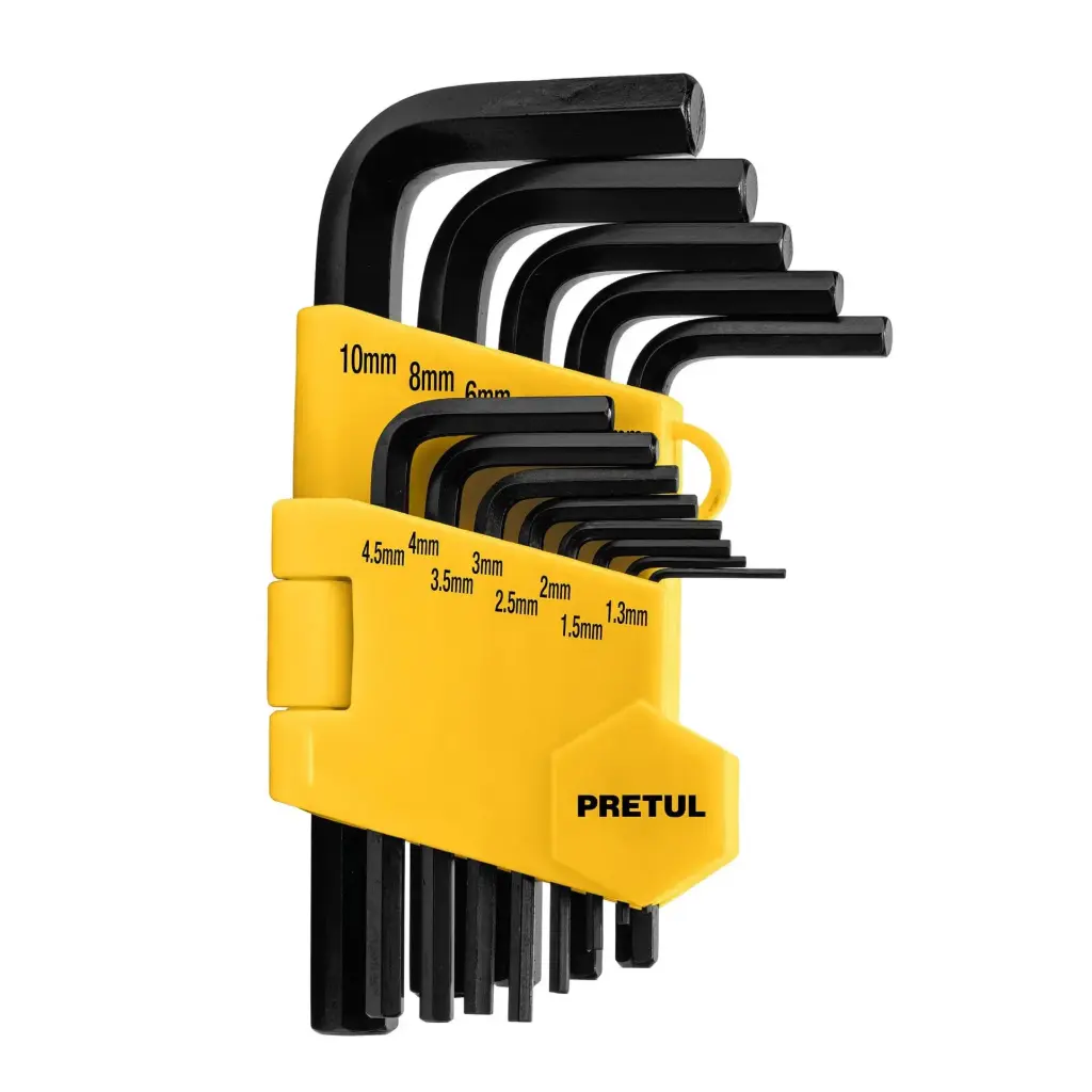 Juego 13 llaves allen mm punta hex con organizador [21857]