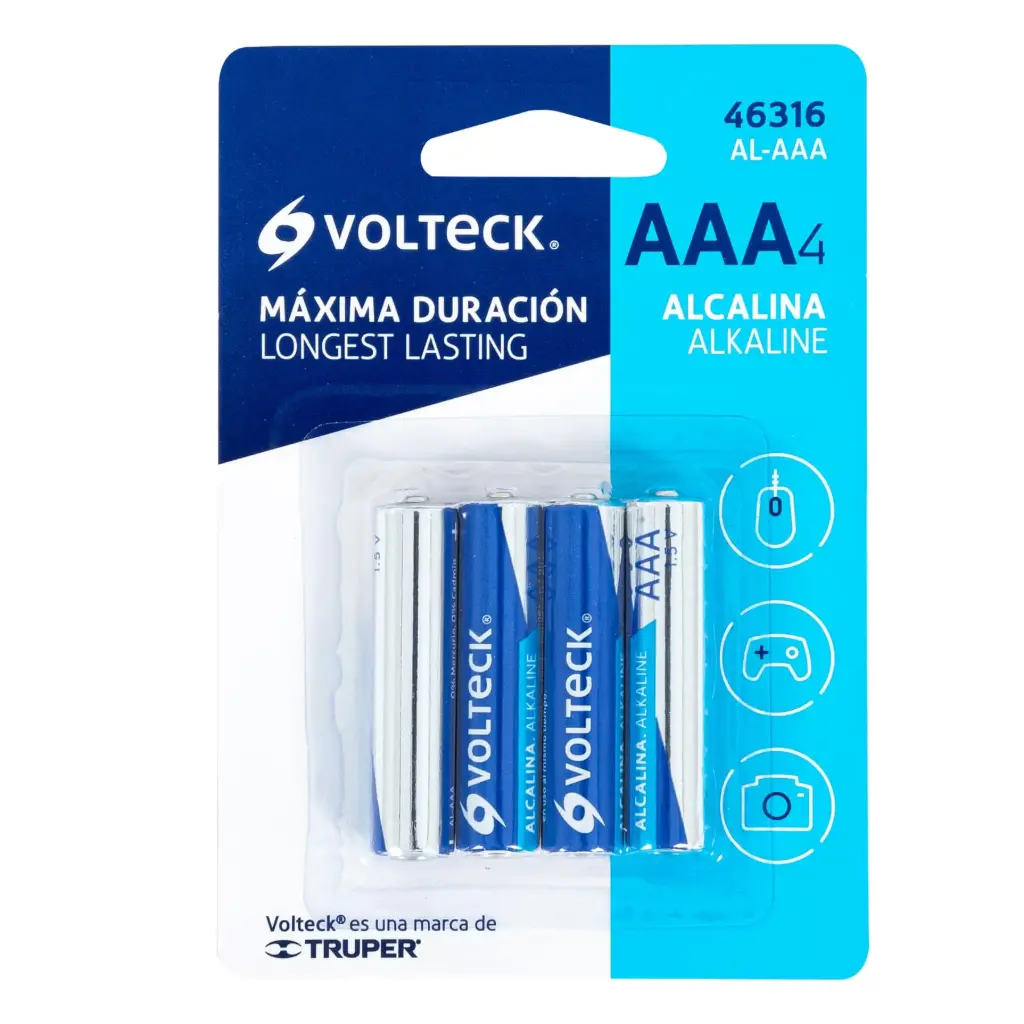 Pila alcalina AAA Volteck [AL-AAA]